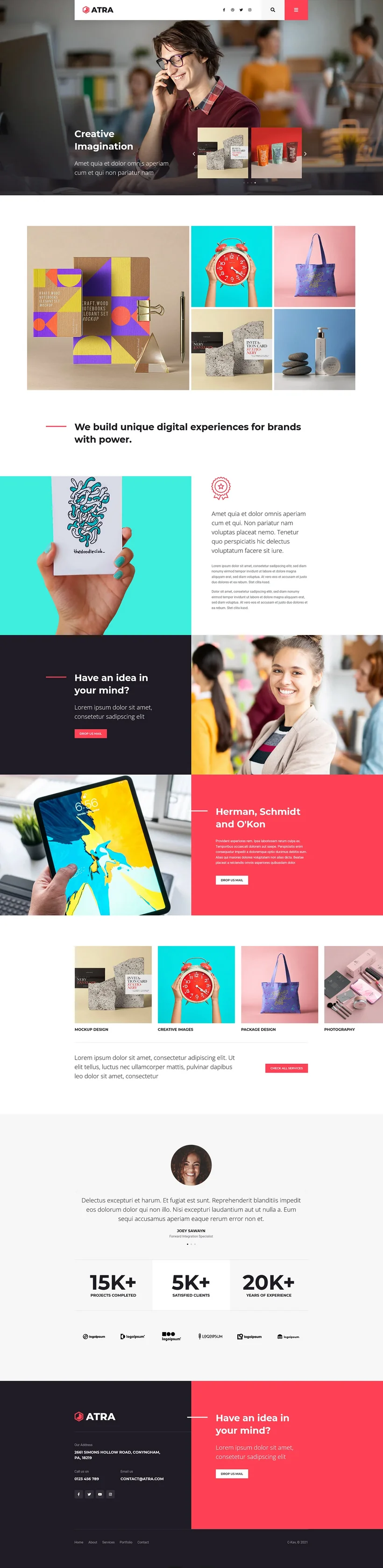 Creative Agency - Palvelut kotisivut